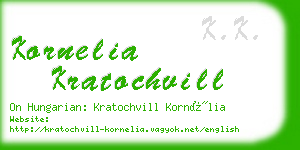 kornelia kratochvill business card